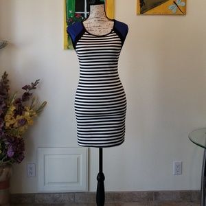 NWOT black & White stripe dress by Forever21